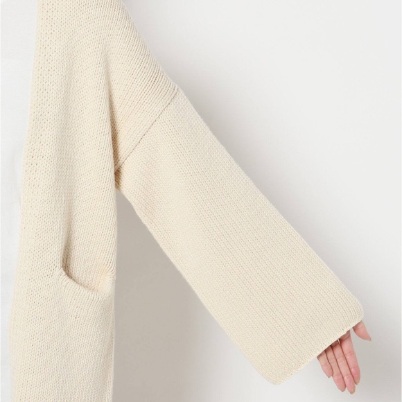 SOLD ON FB! LAUREN MANOOGIAN long open cardigan off white - Picture 7 of 17